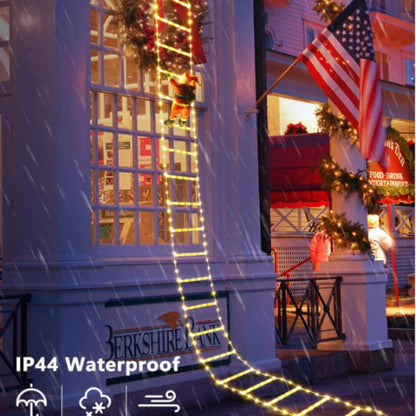 LED Santa Claus Climbing Ladder – Christmas Decoration Light